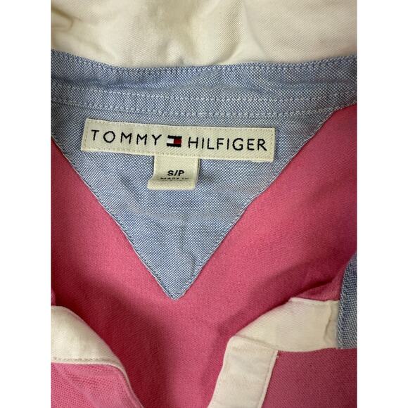 Tommy Hilfiger Y2K Large S Retro Colorblock Preppy Tenniscore Polo Tank Collar‎ - Picture 11 of 11